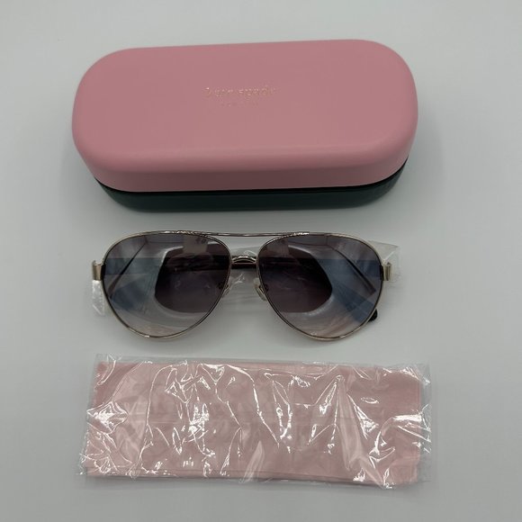 NWT Kate Spade Geneva Women\'s Aviators, Gradient Lens - Gold-Tone Pink main image 6